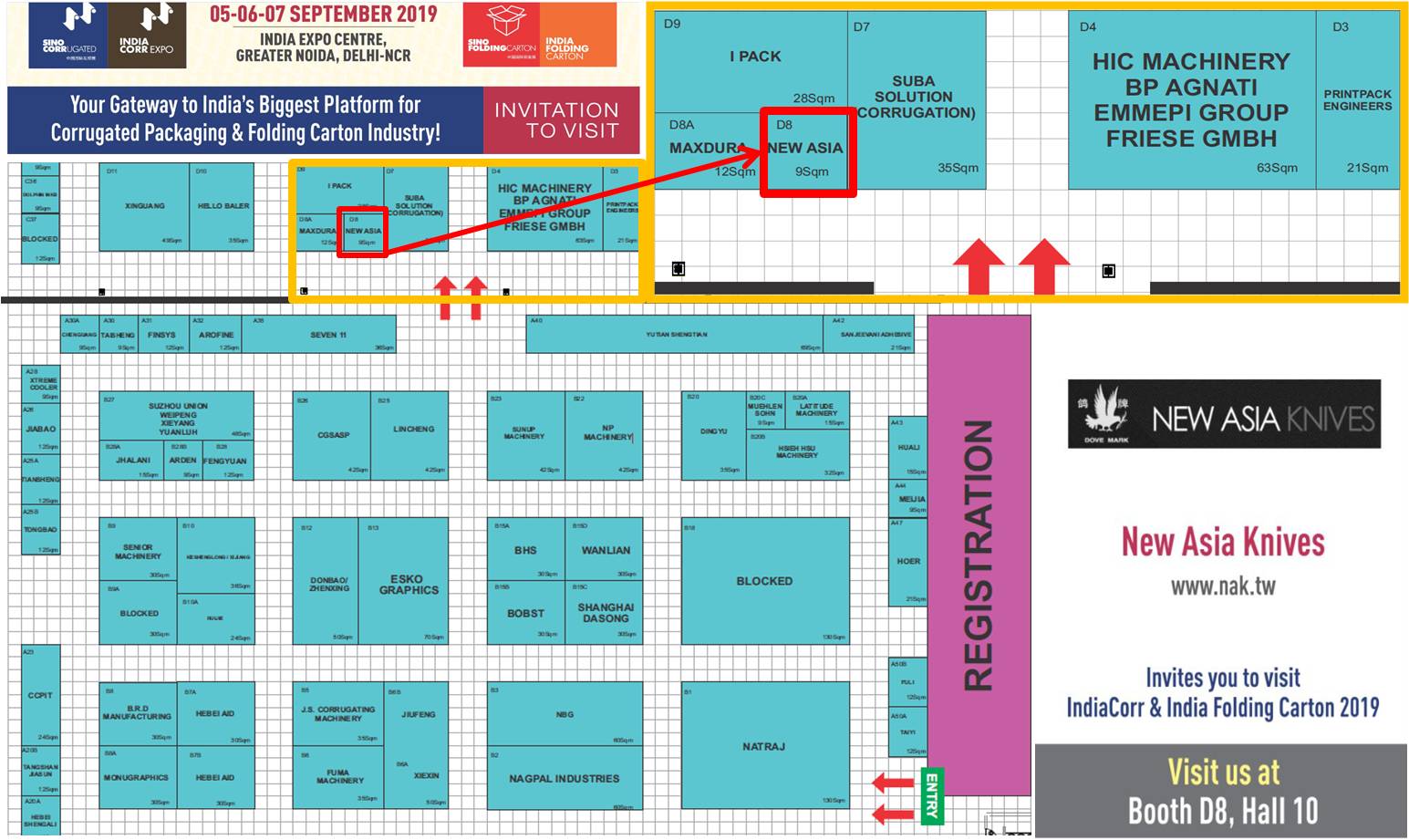 New Asia Knives will join India Corr Expo in India from Sept. 5th to 7th